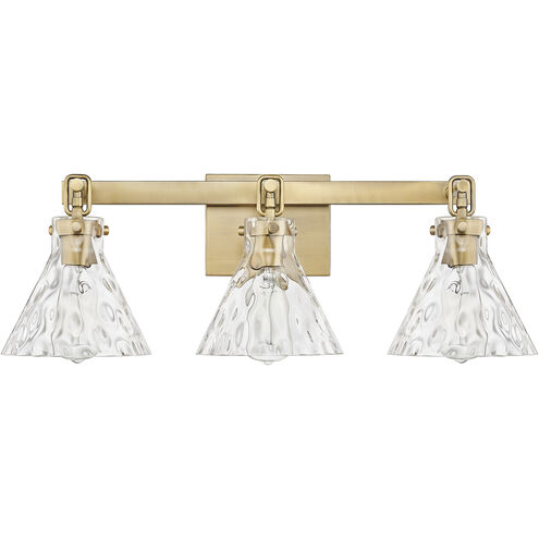 Barlon 3 Light 25.5 inch Vintage Brass Vanity Light Wall Light